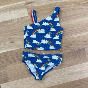 Hanna Andersson Blue Rainbow Cloud Kids Bikini